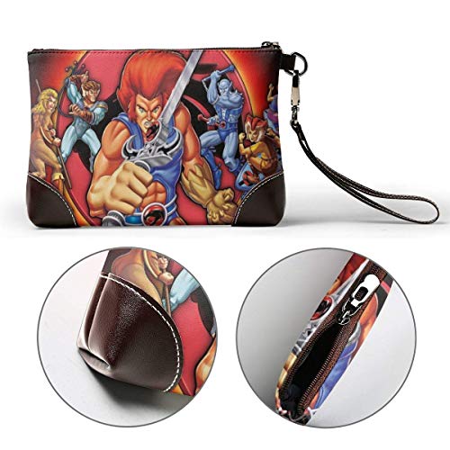 XCNGG Cartoon-Anime-Thundercat - Cartera de cuero genuino para mujer con cremallera, cartera para teléfono, soporte para pasaporte, bolso de mano, gran capacidad para hombres, bolsos de mano de p