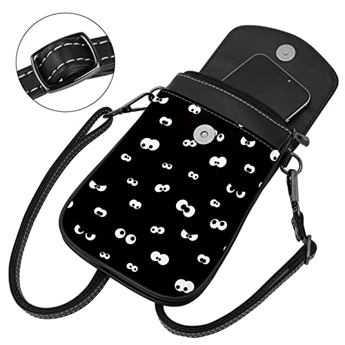 Xingruyun Mini Bolso Bandolera Ojos Bolso De Teléfono Móvil Billetera Multifunción Para Mujer Niñas Niños 19x12x2cm