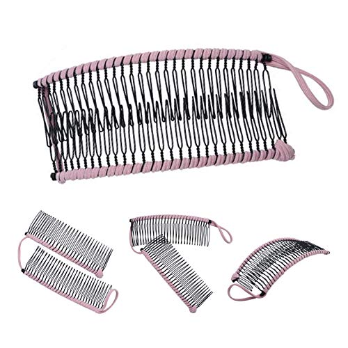 XLKJ 2 Pcs Pinzas de Pelo de Plátano, Hebillas de Pelo de Plátano Vintage para Mujer, Clips de Peine de Plátano, Clips Escalable para Peinado de Bricolaje, Cabello Rizado, Cabello Lacio