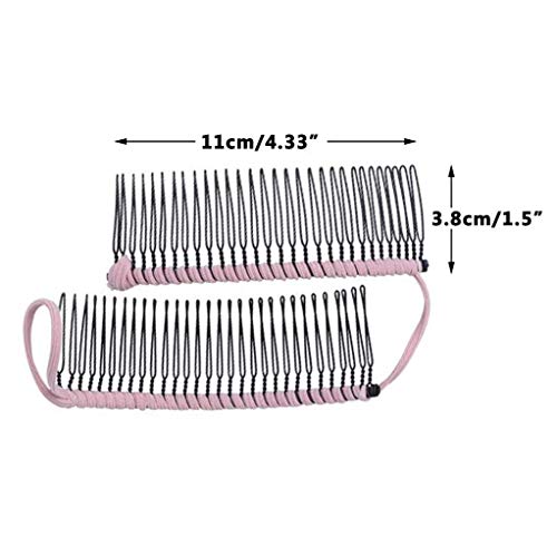 XLKJ 2 Pcs Pinzas de Pelo de Plátano, Hebillas de Pelo de Plátano Vintage para Mujer, Clips de Peine de Plátano, Clips Escalable para Peinado de Bricolaje, Cabello Rizado, Cabello Lacio