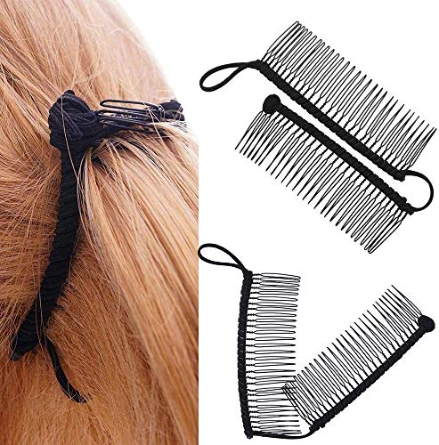 XLKJ 2 Pcs Pinzas de Pelo de Plátano, Hebillas de Pelo de Plátano Vintage para Mujer, Clips de Peine de Plátano, Clips Escalable para Peinado de Bricolaje, Cabello Rizado, Cabello Lacio