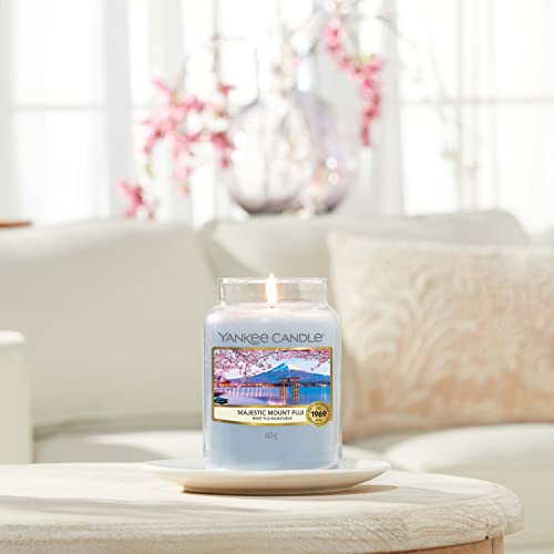 Yankee Candle Vela perfumada | Majestic Mount Fuji - Vela grande en tarro | Colección Sakura Blossom Festival | Tiempo de combustión: hasta 150 horas | Ideal para regalos del día de la madre