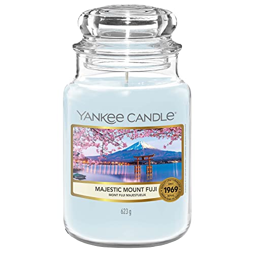 Yankee Candle Vela perfumada | Majestic Mount Fuji - Vela grande en tarro | Colección Sakura Blossom Festival | Tiempo de combustión: hasta 150 horas | Ideal para regalos del día de la madre