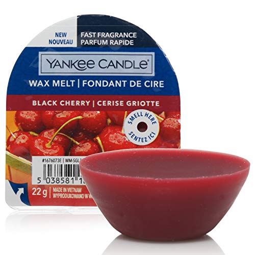 Yankee Candle Wax Melts - Cera aromática (aroma a cerezo, hasta 8 horas de fragancia, 1 unidad)