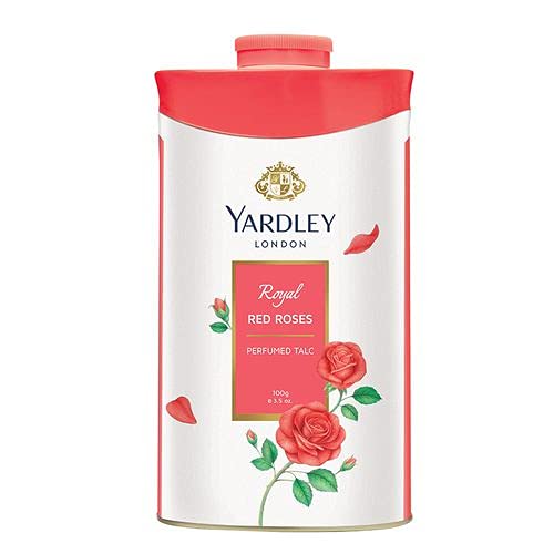 Yardley London RED ROSE Perfumed Deodorizing Talc Talcum Powder 100gm by Yardley by Yardley