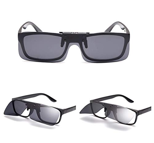 YeeHoo polarizado reflejado lentes clásico gafas de sol Gafas con clip Flip Up Protección uv, para conducción/pesca/esquí/deporte, Unisexo(Hombres y mujeres)