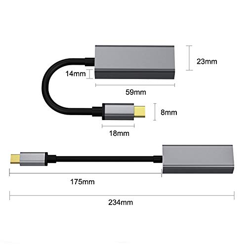 Yizhet Adaptador USB C a Ethernet, USB Tipo C a RJ45 10/100 / 1000Mbps Adaptador Gigabit Ethernet LAN Ethernet Compatible para Windows, Mac OS, Linux, Surface, Xiaomi Mi Box, Huawei, Samsung