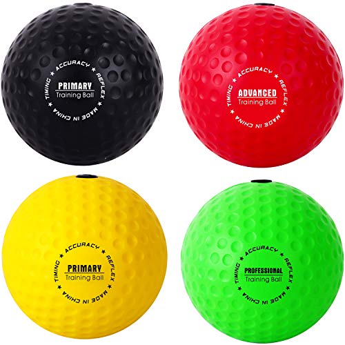 YMX BOXING Pelotas de Reflejo/Boxing Reflex Ball — 4 Pelotas de Reacción de Reflejo más 2 Ajustables, Ideal para Reflejos, Sincronización, Precisión, Enfoque y Coordinación de Mano Ojo