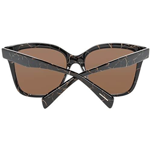 Yohji Yamamoto 5002-134-55-17-140 Gafas de sol unisex de marco de plástico marrón