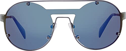 Yohji Yamamoto 7026-613-136-0-130 Gafas de sol unisex con marco de metal azul marino