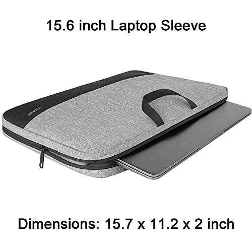 Ytonet Funda para portátil TSA de 15,6 Pulgadas, Delgada, Resistente al Agua, Funda para portátil HP DELL Lenovo ASUS de 15,6 Pulgadas, Regalo para Hombres y Mujeres, Color Gris