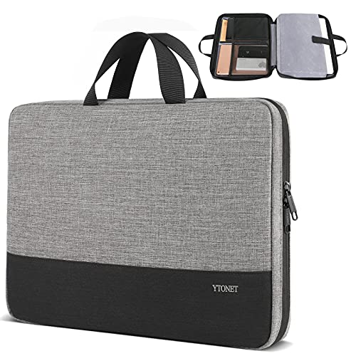 Ytonet Funda para portátil TSA de 15,6 Pulgadas, Delgada, Resistente al Agua, Funda para portátil HP DELL Lenovo ASUS de 15,6 Pulgadas, Regalo para Hombres y Mujeres, Color Gris