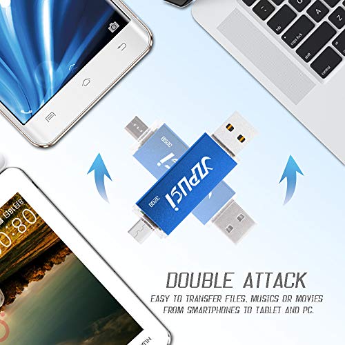 YZPUSI 32 GB Memoria USB, 2 en 1 USB 2.0 Doble Transforma Pendrive para PC y Android con OTG Micro USB, Memoria USB Compatible con Smartphones y Tableta Memory Externa