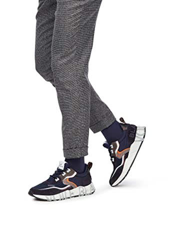 Zapatos Hombres Sneakers VOILE BLANCHE Club01 Navy Orange Azul