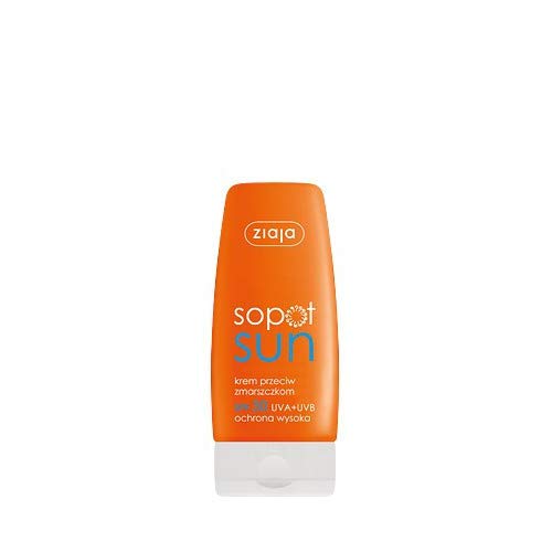 ZIAJA SOPOT Sun - Protector solar antiarrugas, alta protección SPF 30 UVA UVB 60 ml