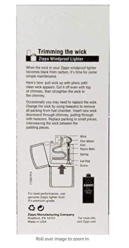 Zippo 1WK - Accessorio de reemplazo para encendedora (1 mecha de 100 mm)