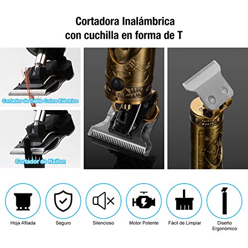 ZITFRI Máquina Cortapelo para Hombres Recortadora Eléctrica Maquina Cortar Pelo Profesional Impermeable Maquina Afeitar Barba de Precisión USB Carga Maquinilla de Afeitar Hombre Cortapelos Hombre