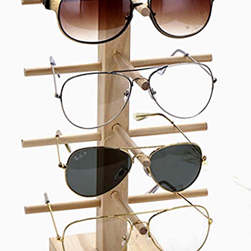 ZOYLINK Expositor De Gafas Estante De Gafas De Sol Soporte De Vasos Decorativos De Madera