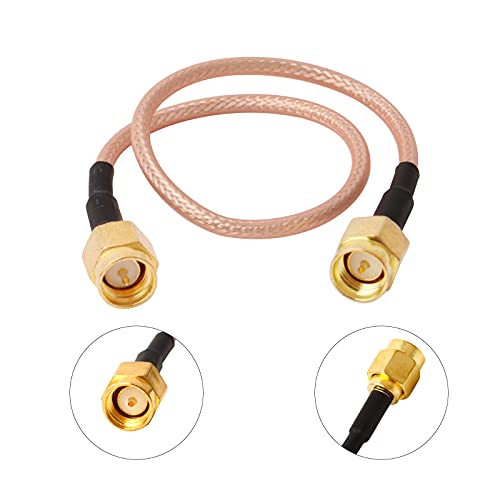 ZSHYBER SMA macho a conector macho SMA Cable de extensión RG316 SMA adaptador de cable de antena coaxial para WiFi inalámbrico puente coleta (2 unidades)