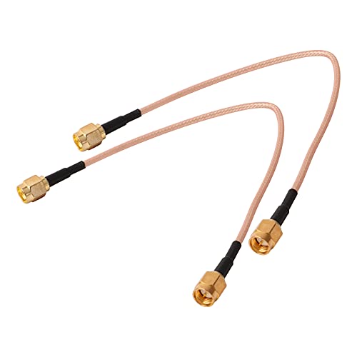 ZSHYBER SMA macho a conector macho SMA Cable de extensión RG316 SMA adaptador de cable de antena coaxial para WiFi inalámbrico puente coleta (2 unidades)