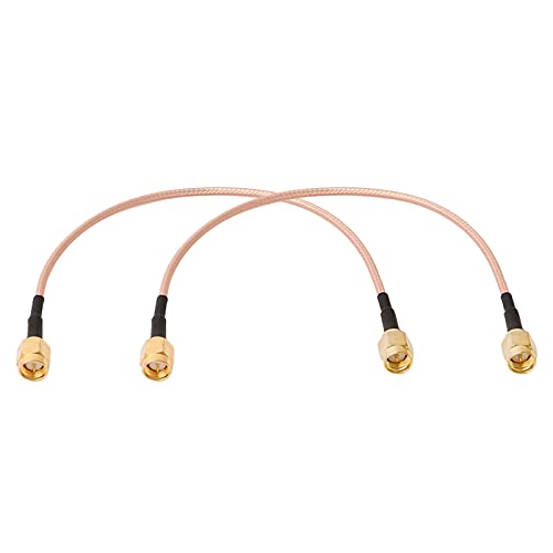 ZSHYBER SMA macho a conector macho SMA Cable de extensión RG316 SMA adaptador de cable de antena coaxial para WiFi inalámbrico puente coleta (2 unidades)