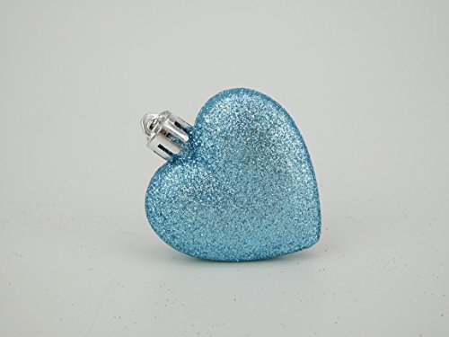 16 x 60 mm Azul Hielo del corazón del Brillo Forma de árbol de Navidad de Las chucherías