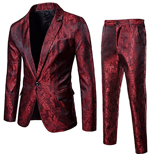 2021 Traje de dos piezas Hombre Suit Chaqueta pantalón Traje de Fiesta Color sólido Fiesta de Navidad Boda Negocios Blazer Abrigo moderna chaqueta de un botón