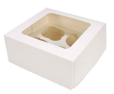 25 Stk Cupcake Muffin Box 4 – Caja Regalo Caja de cartón del Paquete Incluye compresa