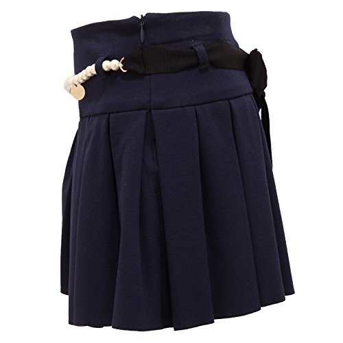 3945T gonna bimba LANVIN viscosa blu cintura in perle skirt kid [6 YEARS]