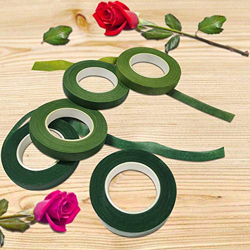 5 rollos de cintas florales, adhesivos de flores maxin para hacer flores de envoltura de tallos de ramo y decoraciones de proyectos de artesanía de floristería