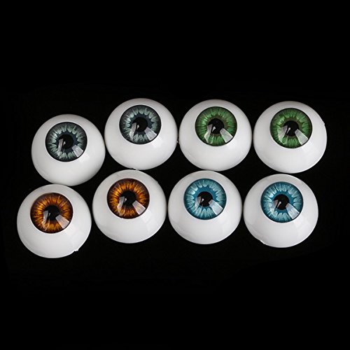 8pcs 16mm DIY Doll Eyes Half Round Eyeball Reemplazar para Reborn Baby Bear Doll