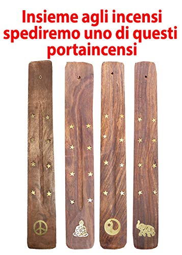 90 varitas de incienso Ayurvedic + porta incienso Agarwood Nag Champa Vainilla Chakra Yoga Kasturi