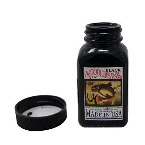 (90ml) - Noodler's Black Waterproof Fountain Pen Ink - Bulletproof,90ml