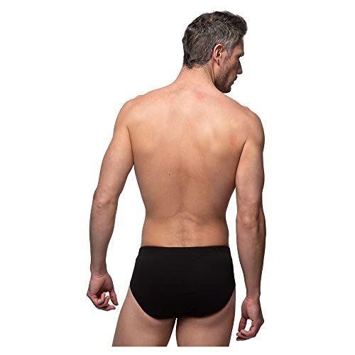 Abanderado Slip Abierto de algodón, Negro (Negro 002), Medium (Tamaño del Fabricante: M/48) para Hombre