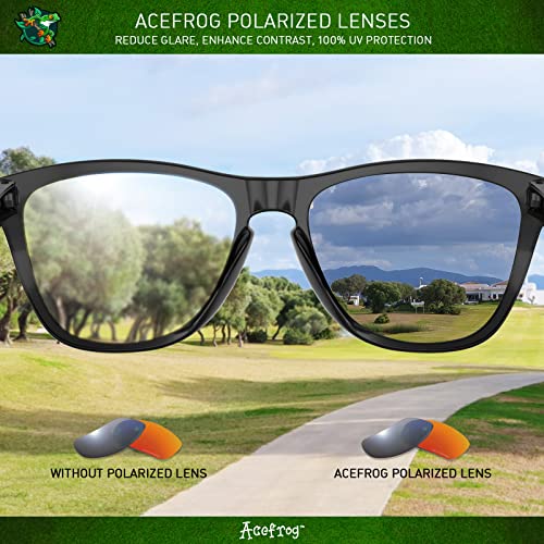 Acefrog Lentes de repuesto polarizadas de 1,4 mm de grosor para gafas de sol Oakley Fuel Cell OO9096, Jaffa Orange - Polarizado tallado de 1,4 mm de grosor, Talla única