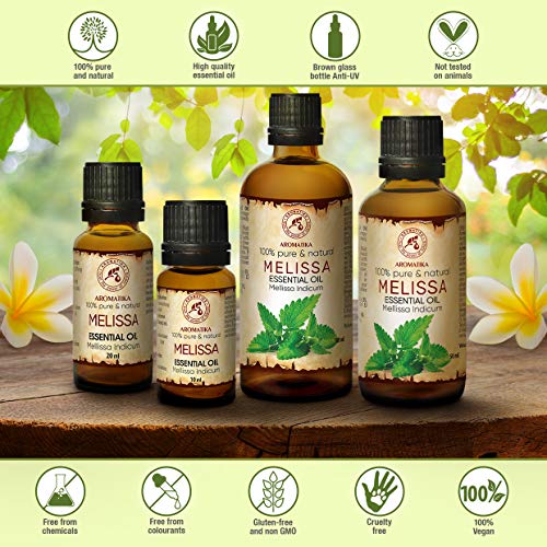 Aceite de Melissa Esencial 10ml - Mellissa Indicum - India - 100% Natural para un Buen Sueño - Aromatherapy - Relajación - Melissa Oil