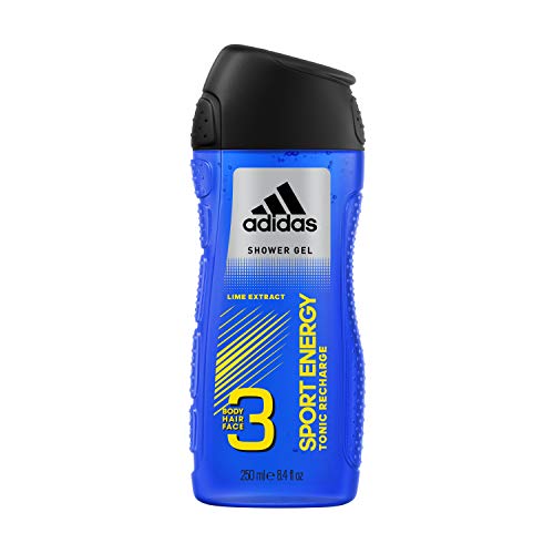 adidas Gel de ducha Sport Energy 3 en 1 250 ml, 1 Unidad