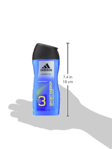 adidas Gel de ducha Sport Energy 3 en 1 250 ml, 1 Unidad