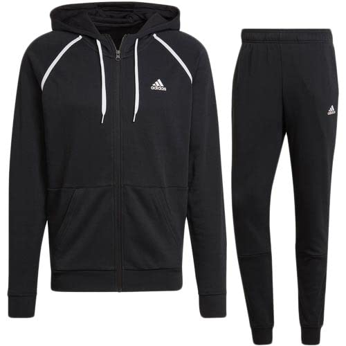 adidas MTS Cotton Pip Tracksuit, Black, XS Men's