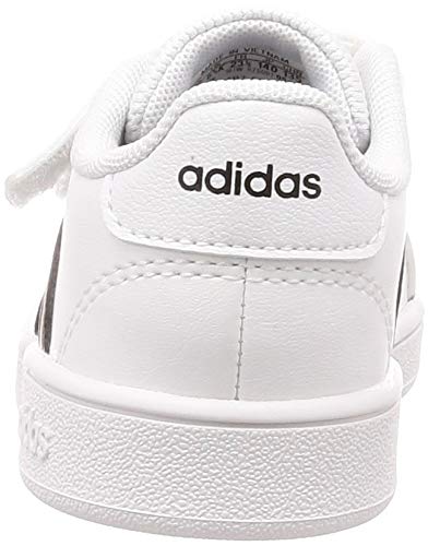 adidas Unisex Bebé Grand Court Sneaker, Cloud White/Core Black/Cloud White, 25 EU