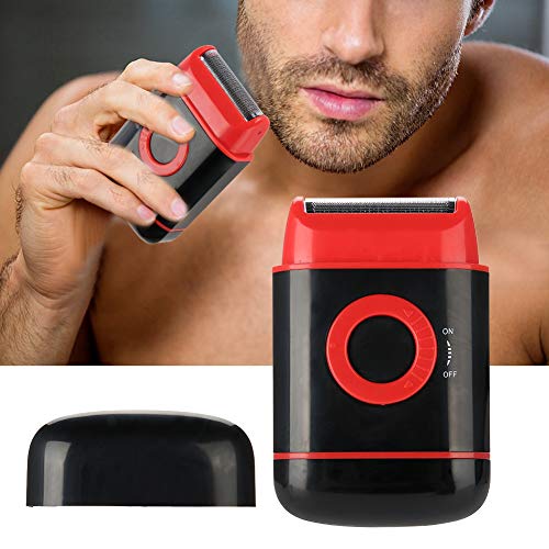 Afeitadora Eléctrica Para Hombres, Afeitadora Eléctrica Profesional de Láminas de Litio Y Titanio, Afeitadora Facial En Seco, Húmedo, Impermeable, Afeitadora Facial Portátil (rojo)