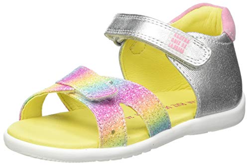 Agatha Ruiz de la Prada 212903-B, Sandalia Niñas, Plata (Soleil), 22 EU