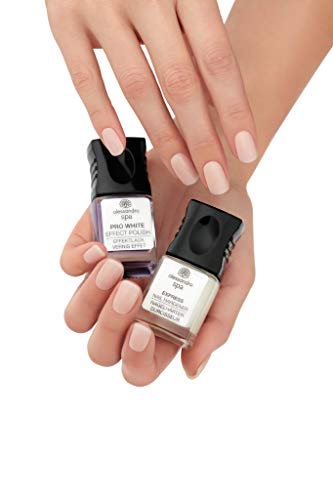 alessandro spa - Esmalte de uñas Spa Pro White Nail Effect Polish para un aclarado óptico de la superficie de las uñas frente a la decoloración, 10 ml