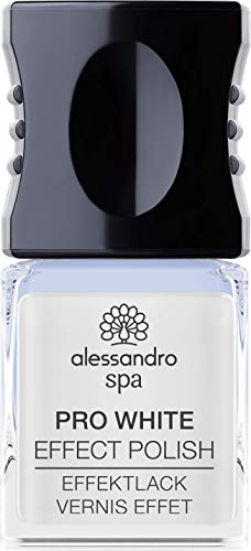 alessandro spa - Esmalte de uñas Spa Pro White Nail Effect Polish para un aclarado óptico de la superficie de las uñas frente a la decoloración, 10 ml