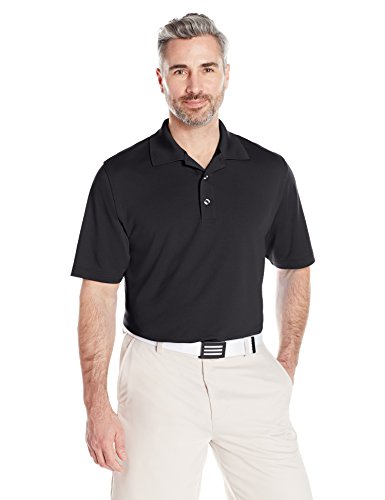 Amazon Essentials Polo de Golf de Secado Rápido de Ajuste Normal Hombre, Negro, L