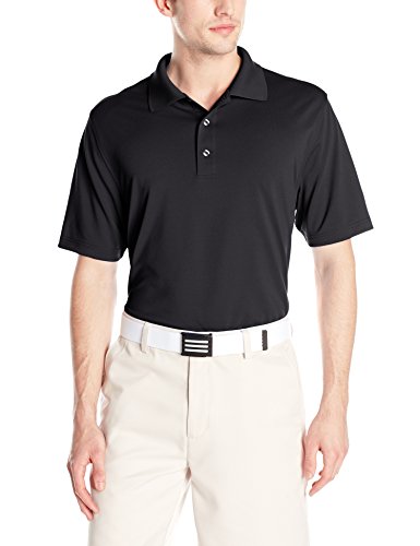 Amazon Essentials Polo de Golf de Secado Rápido de Ajuste Normal Hombre, Negro, L