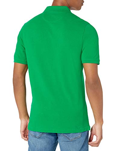 Amazon Essentials Slim-Fit Cotton Pique Polo Shirt Camisa, Verde, XS