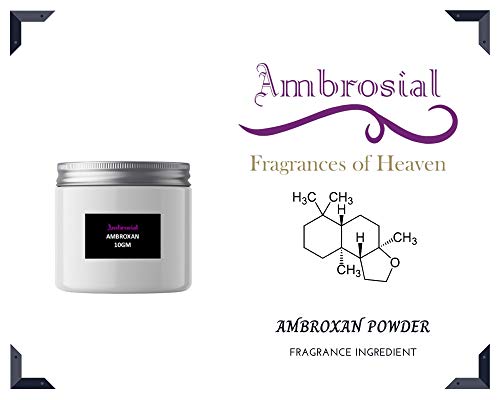 Ambrosial - Fragrances of Heaven 10gm Ambroxan Fragancia Booster Fixative Base Note Dulce Almizclado Woody