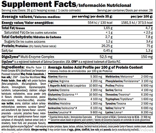 AMIX, Proteína Whey, Pure Fusión, Concentrado de Suero Ultra Filtrado, Sabor Vainilla, Proteínas para Aumentar Masa Muscula, Proteína Isolada con Splenda, Contiene L-glutamina , 1 Kg