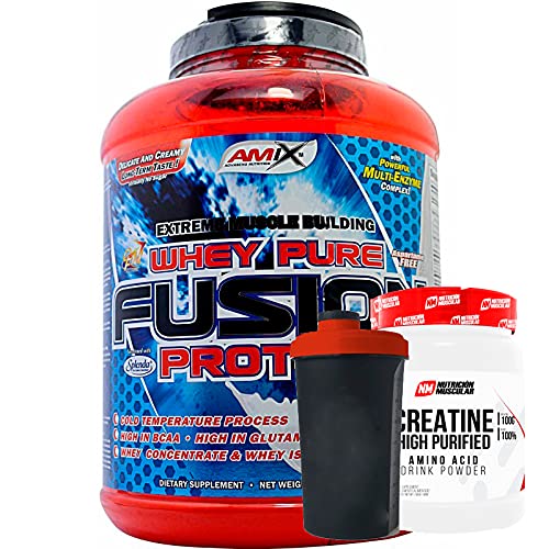 Amix Whey Pure Fusion 2,3 kg Fresa + Creatine + Mezclador